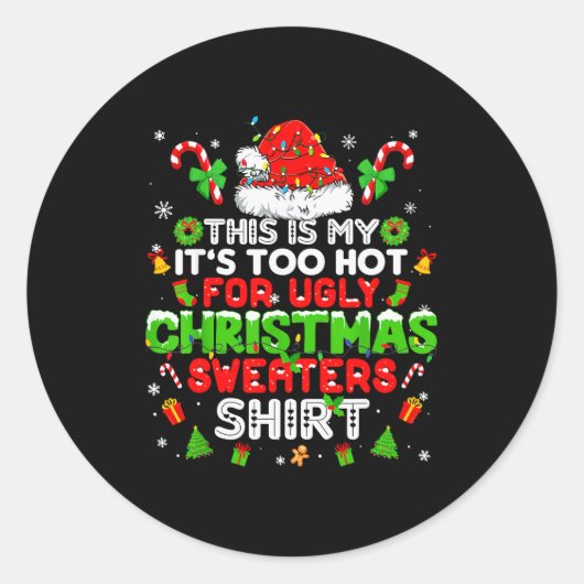 This Is My Shirt Family Matching Tee Pjs Christmas Runder Aufkleber (Vorderseite)