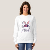 This is my Ski Suit Skiing Rabbit with ski poles Sweatshirt (Vorne ganz)