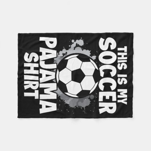 This Is My Soccer Pajama For Players Teens Boys Gi Fleecedecke (Vorderseite (Horizontal))