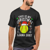 This Is My Softball Christmas Pajama Shirt Srt Men (Vorderseite)