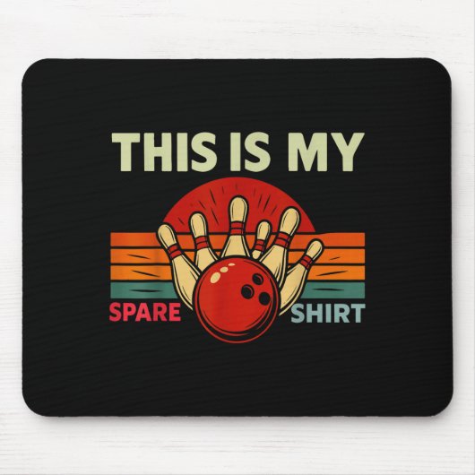 This Is My Spare Bowling Funny Bowler Men Women Ki Mousepad (Vorne)
