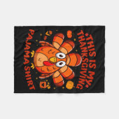 This Is My Thanksgiving Pajama Adult Kid Men Women Fleecedecke (Vorderseite (Horizontal))