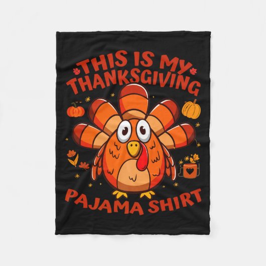 This Is My Thanksgiving Pajama Adult Kid Men Women Fleecedecke (Vorderseite)