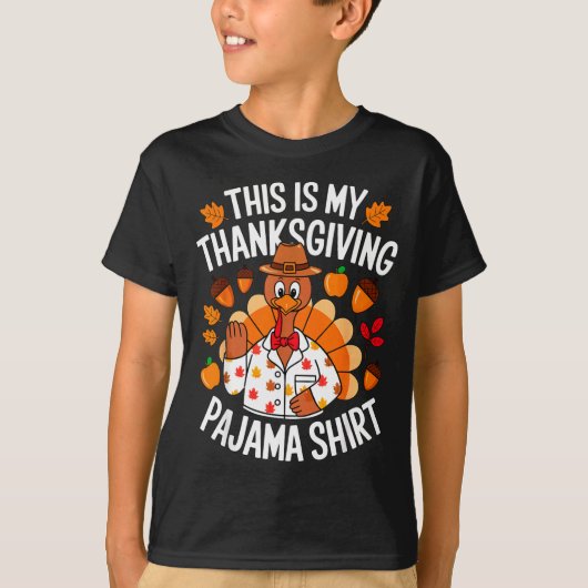 This Is My Thanksgiving Pajama Costume  T-Shirt (Vorderseite)