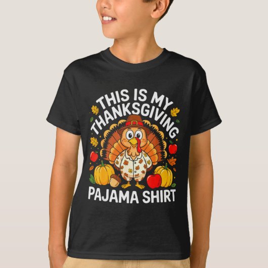 This Is My Thanksgiving Pajama Shirt Adult Kid Men (Vorderseite)