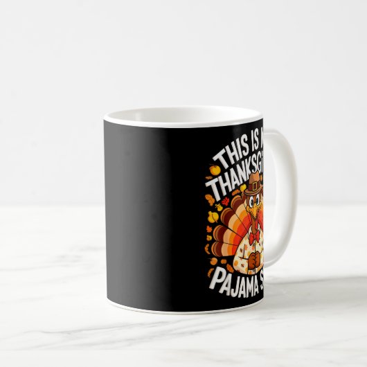 This Is My Thanksgiving Pajama Shirt Adult Kid Men Kaffeetasse (VorderseiteRechts)