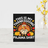 This Is My Thanksgiving Pajama Shirt Adult Kid Men Karte (Gelbe Blume)