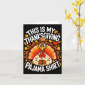 This Is My Thanksgiving Pajama Shirt Adult Kid Men Karte (Gelbe Blume)