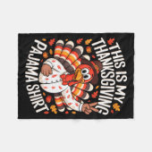 This Is My Thanksgiving Pajama Shirt Pjs Adult Kid Fleecedecke (Vorderseite (Horizontal))