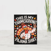 This Is My Thanksgiving Pajama Shirt Pjs Adult Kid Karte (Vorderseite)