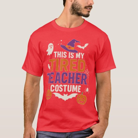 This is My Tired Teacher Costume Funny Halloween D T-Shirt (Vorderseite)