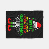 This Is My Too Hot For Ugly Christmas Shirt Tee Fleecedecke (Vorderseite (Horizontal))