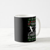 This Is My Ugly Christmas Pajama Baseball Funny Wi Kaffeetasse (VorderseiteRechts)