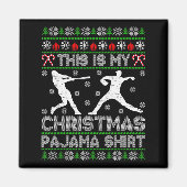 This Is My Ugly Christmas Pajama Baseball Funny Wi Magnet (Vorne)