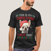 This Is My Ugly Xmas Pajama Chihuahua Dog T Shirt (Vorderseite)