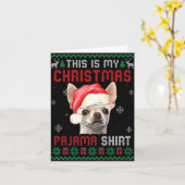 This Is My Ugly Xmas Pajama Chihuahua Dog T Shirt Karte (Gelbe Blume)
