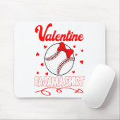 This Is My Valentines Baseball Pajama For Kids Boy Mousepad (Mit Mouse)