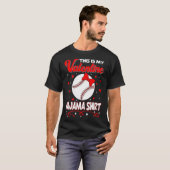 This Is My Valentines Baseball Pajama For Kids Boy T-Shirt (Vorne ganz)