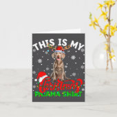This Is My Weimaraner Dog Ugly Christmas Pajama Sw Karte (Gelbe Blume)
