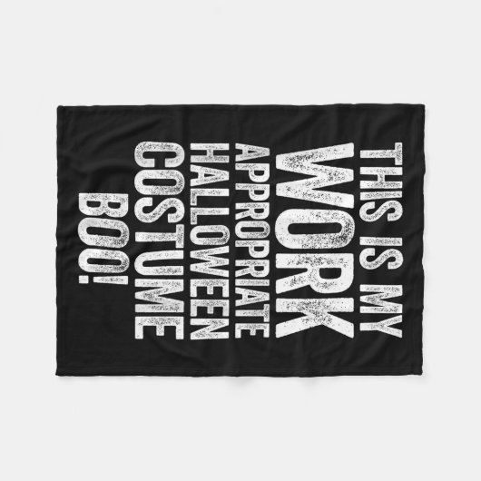 This Is My Work Appropriate Halloween Costume Boo Fleecedecke (Vorderseite (Horizontal))