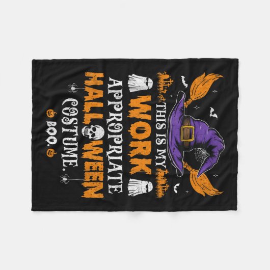 This Is My Work Appropriate Halloween Costume Boo Fleecedecke (Vorderseite (Horizontal))