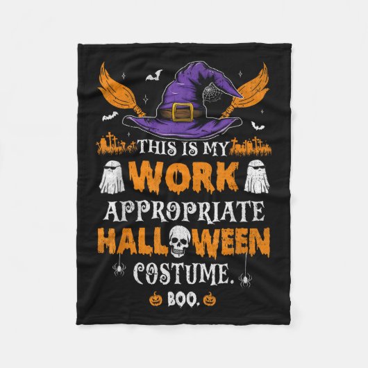 This Is My Work Appropriate Halloween Costume Boo Fleecedecke (Vorderseite)