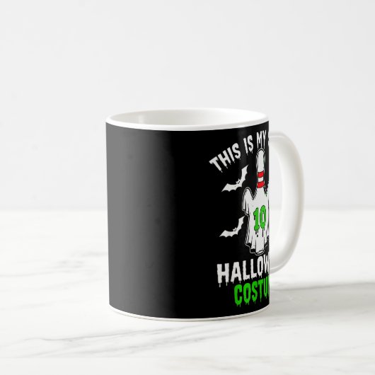 This Is My Y Halloween Costume Bowling N Ghost Sok Kaffeetasse (VorderseiteRechts)