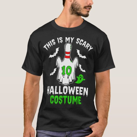 This Is My Y Halloween Costume Bowling N Ghost Sok T-Shirt (Vorderseite)