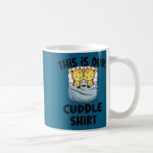 This Is Our Cuddle Shirt Cute Giraffe Couple Kaffeetasse (Rechts)