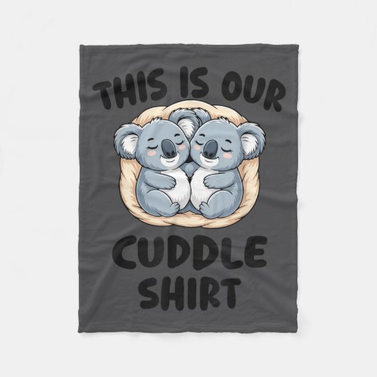 This Is Our Cuddle Shirt Cute Koala Couple Fleecedecke (Vorderseite)