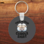 This Is Our Cuddle Shirt Cute Sheep Couple Schlüsselanhänger (Vorderseite)