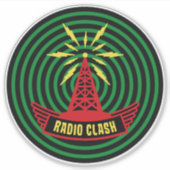 This Is Radio Clash On Pirate Satellite Parody Aufkleber (Vorderseite)