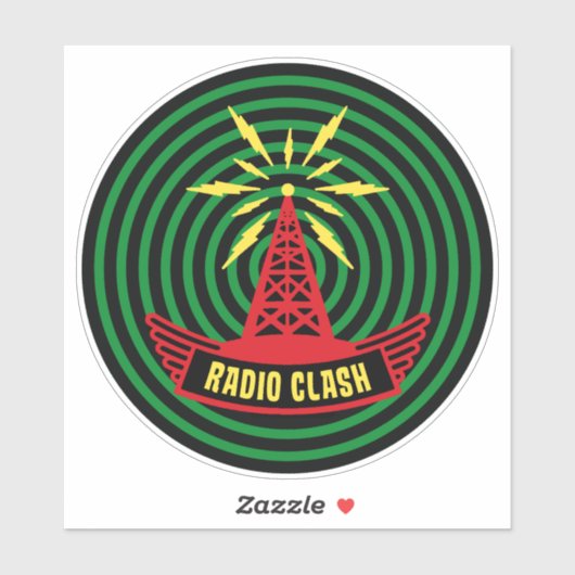 This Is Radio Clash On Pirate Satellite Parody Aufkleber (Blatt)