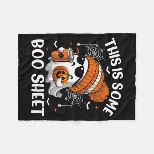 This Is Some Boo Sheet Cute Ghost Halloween Soky S Fleecedecke (Vorderseite (Horizontal))