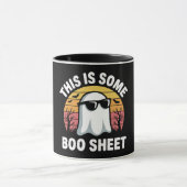This Is Some Boo Sheet Retro Ghost Pun Tasse (Zentrum)