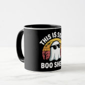 This Is Some Boo Sheet Retro Ghost Pun Tasse (Vorderseite Links)