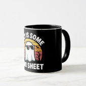 This Is Some Boo Sheet Retro Ghost Pun Tasse (VorderseiteRechts)