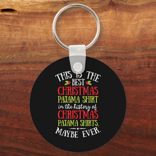 This Is The Christmas Pyjamas Funny Santa Men Wome Schlüsselanhänger (Vorderseite)