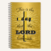 This is the Day Golden Spiral Notebook Journal Notizblock (Vorderseite)