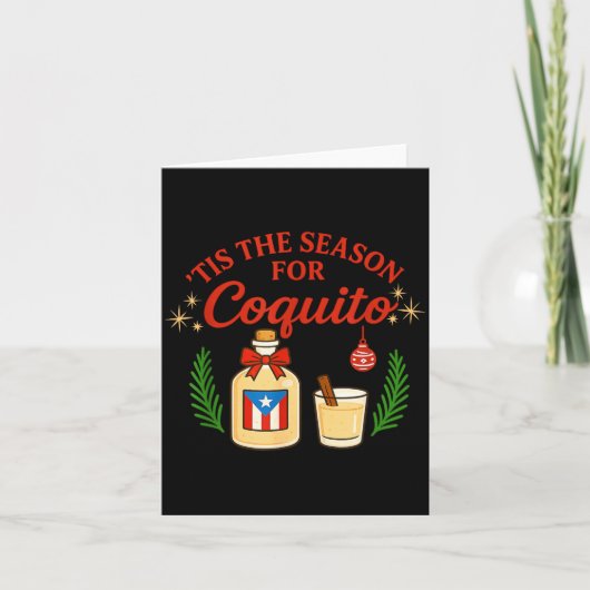 This Is The Season For Coquito Funny Boricua Xmas Karte (Vorderseite)