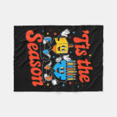 This Is The Season Happy Hanukkah Funny Jewish Cha Fleecedecke (Vorderseite (Horizontal))