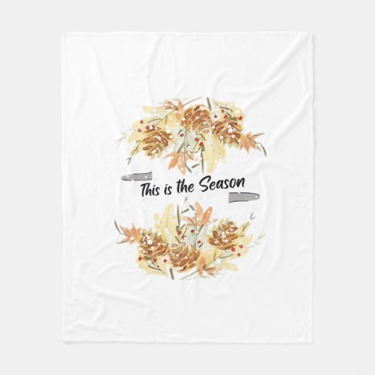 This Is The Season Pine Design Holiday Christmas C Fleecedecke (Vorderseite)