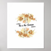 This Is The Season Pine Design Holiday Christmas C Poster (Vorne)