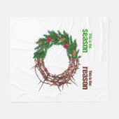 This Is The Season This Is The Christian Christmas Fleecedecke (Vorderseite (Horizontal))