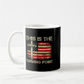 This Is The Turning Int Faith Cross Us Flag Patrio Kaffeetasse (Links)