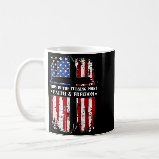 This Is The Turning Int Patriotic Christian Faith Kaffeetasse (Links)