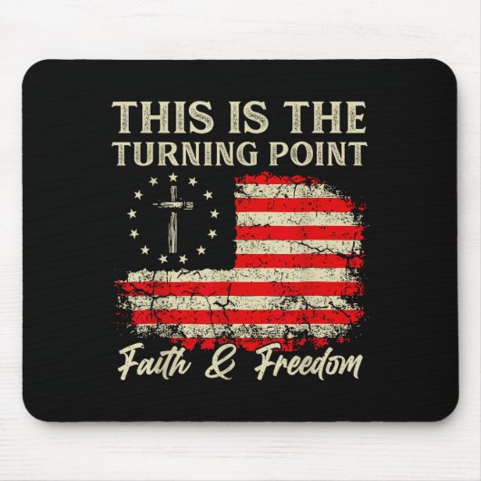 This Is The Turning Int Patriotic Christian Faith  Mousepad (Vorne)