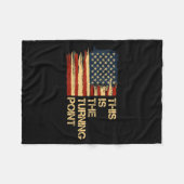 This Is The Turning Int Tee Usa Flag For Men Women Fleecedecke (Vorderseite (Horizontal))