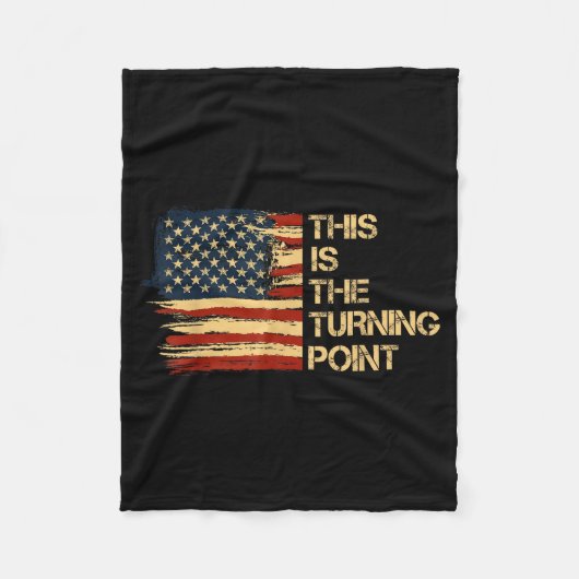 This Is The Turning Int Tee Usa Flag For Men Women Fleecedecke (Vorderseite)