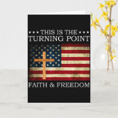 This Is The Turning Point Patriotic Christian Fait Karte (Gelbe Blume)